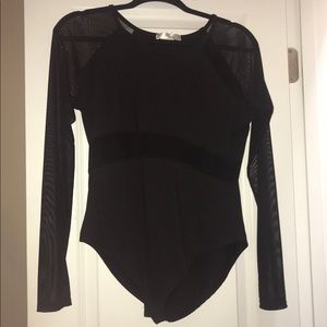 Black Mesh Bodysuit
